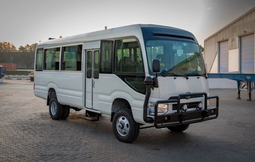 Toyota Coaster 4×4 Mine-Spec Bus – Rugged Transport for Extreme Operations | Rescueride
